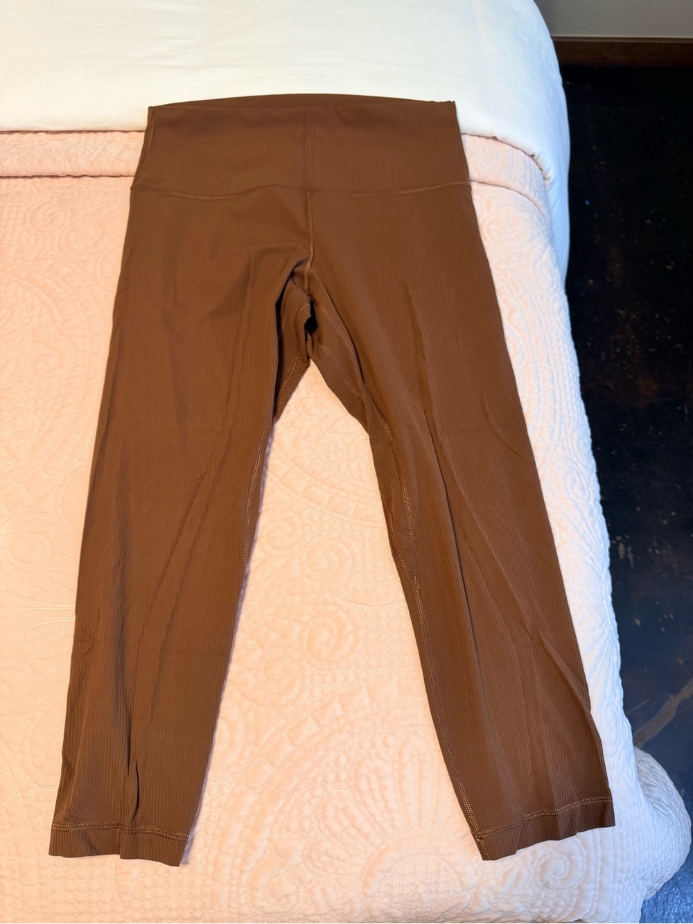 lululemon athletica Brown Ribbed High-Waist Leggings
